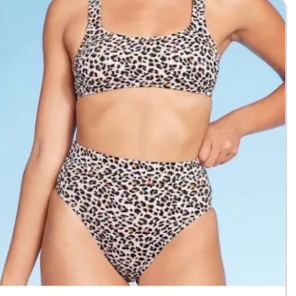 |Cheetah Print Xhilaration Bikini/padded top -med &High-RiseHigh Cut Bottom-sm - Picture 8 of 14